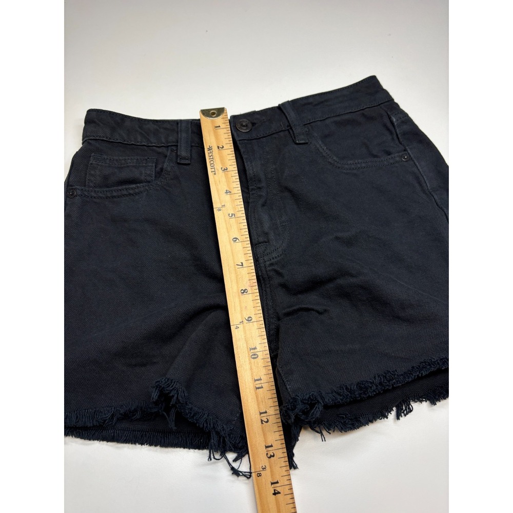 Hidden Jean Shorts Womens XS Black 100% Cotton Cut Offs - Picture 9 of 11